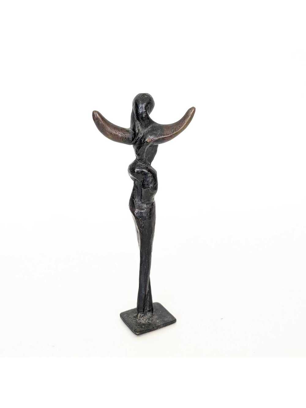 Small Vintage Bronze Abstract Figural Sculpture - Figurine
